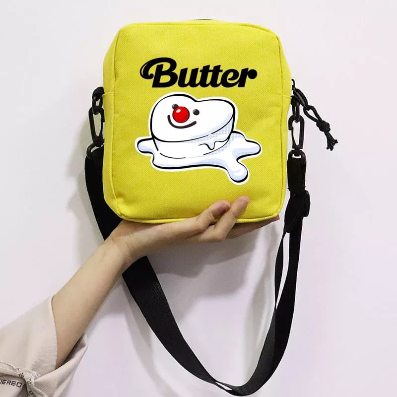 LOKAL [ALESHA] Tas Selempang Slempang Slingbag Pria Dan Wanita BUTTER