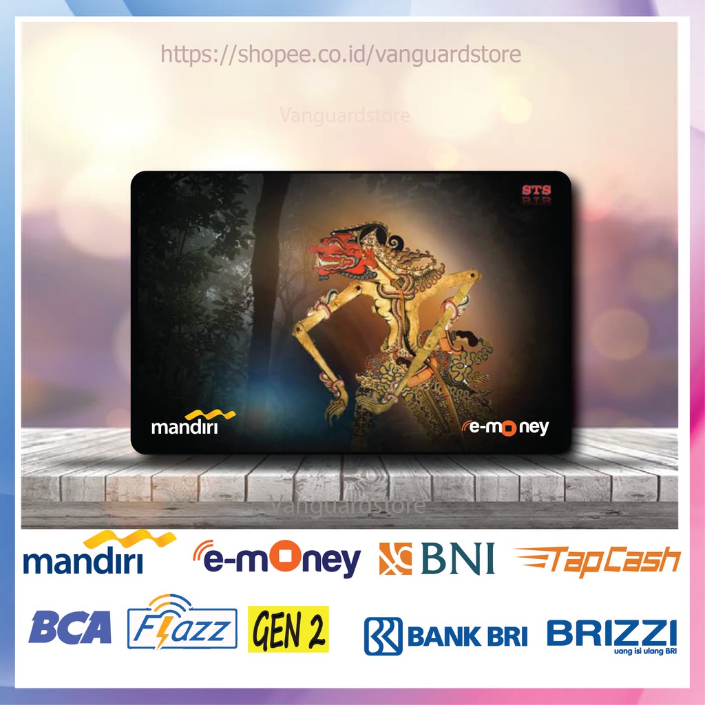 KARTU E MONEY E TOLL WAYANG KULIT INDONESIA KUMPULAN 37 EMONEY MANDIRI FLAZZ BCA TAPCASH BRIZZI