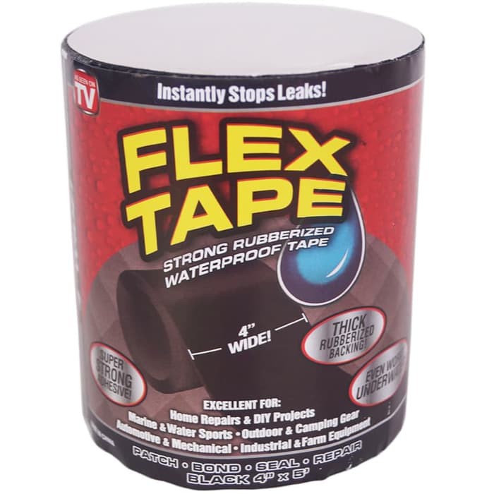 LAKBAN AJAIB Lakban Waterproof Flexible Tape 4&quot; x 1,5 m isolasi Anti Air Waterproof Lakban Hitam