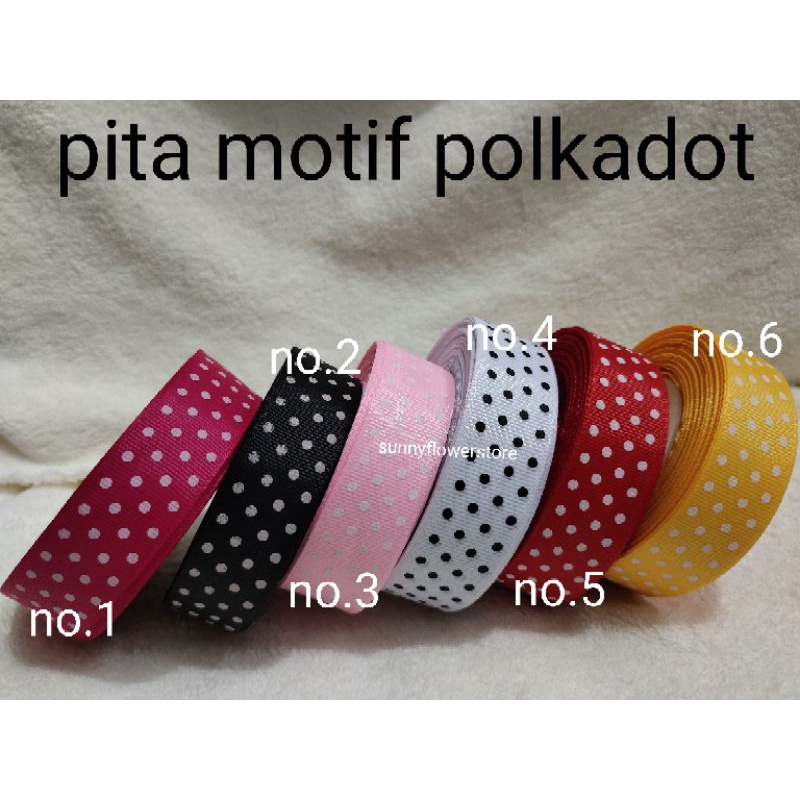 PITA GROSSGRAIN POLKADOT 1 INCH  ISI 20 YARD