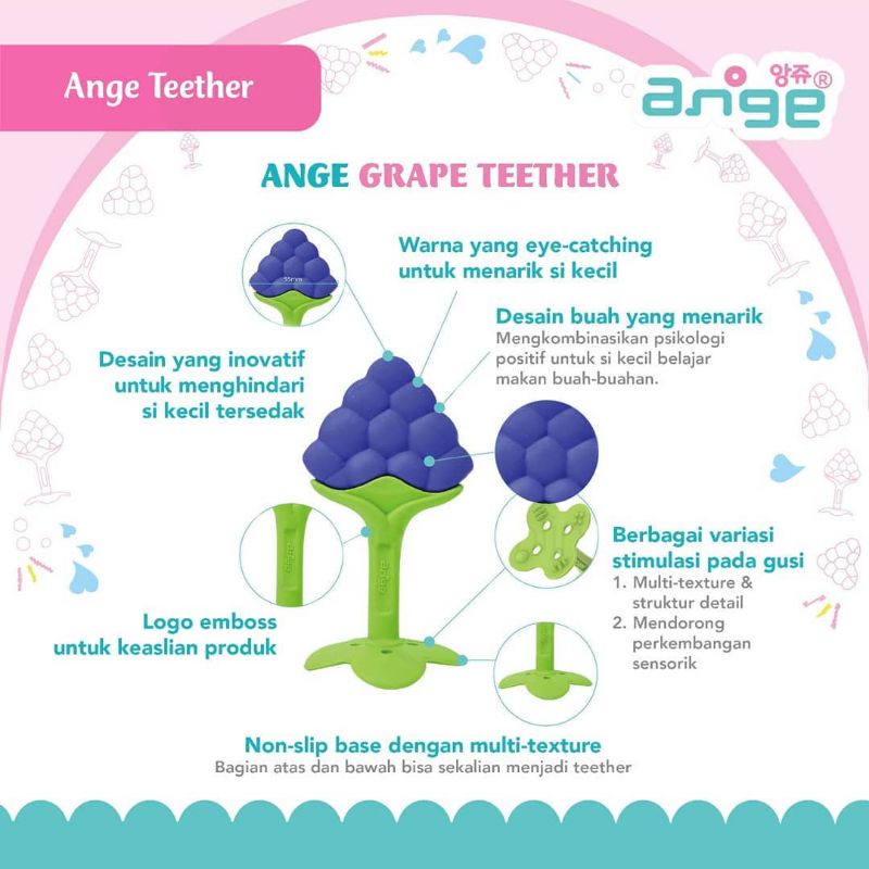 ANGE GRAPE THEETER FLAVOR AG 112446 / Gigitan bayi bentuk anggur