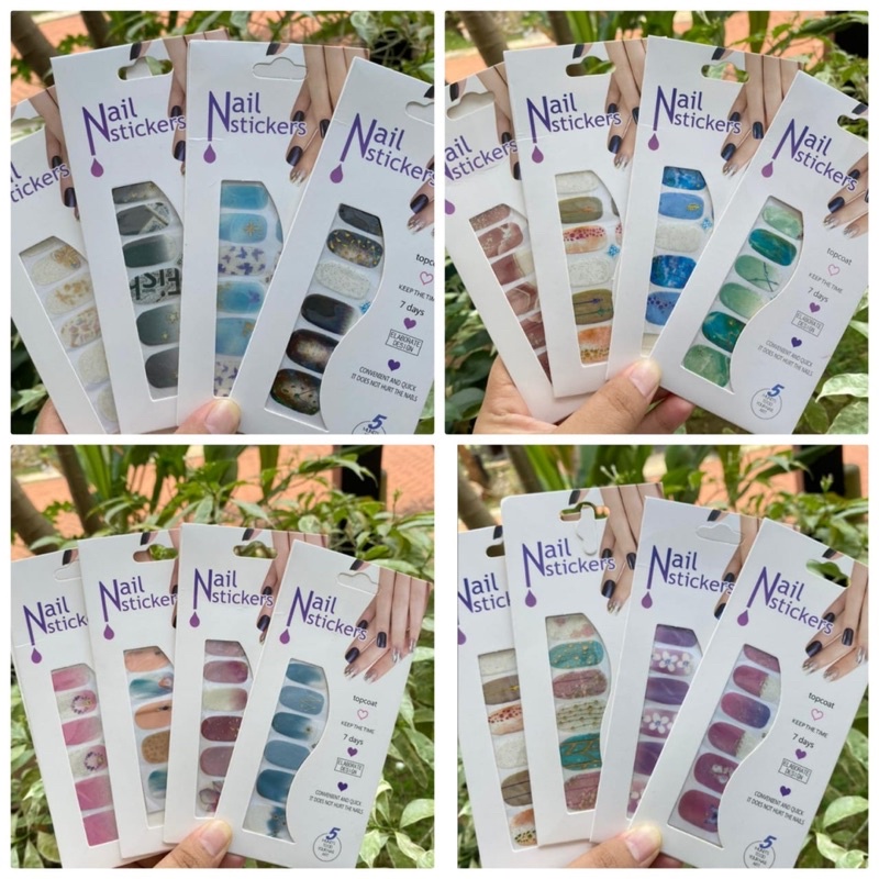 [ MURAH PER PACK ISI 14PCS ] STICKER KUKU / NAIL ART STICKER