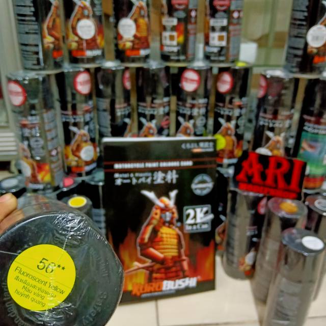 

Samurai cat hijau stabilo (fluoroscent yellow56**)