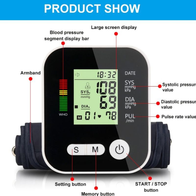 Digital Tensimeter Alat Ukur Tensi Tekanan Darah Jantung Omicron