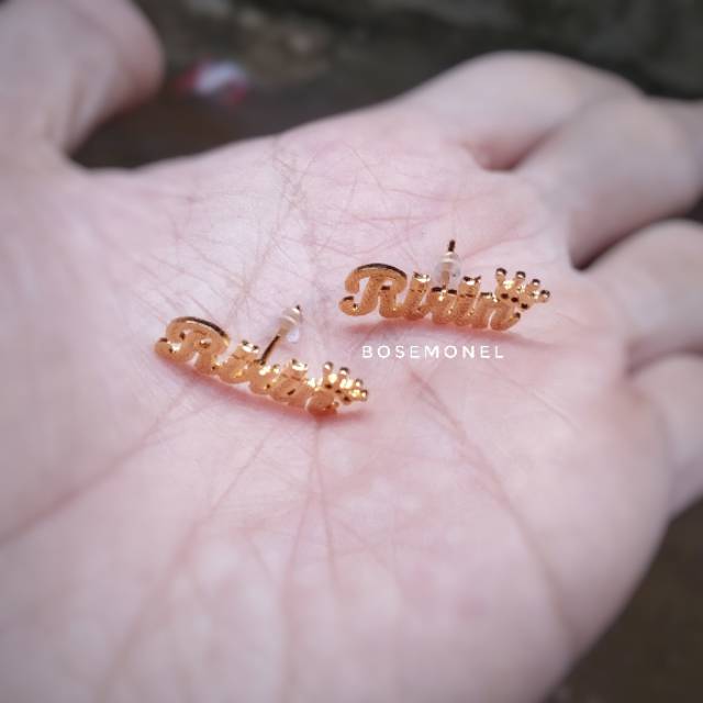 ANTING UKIR NAMA MODEL TINDIK