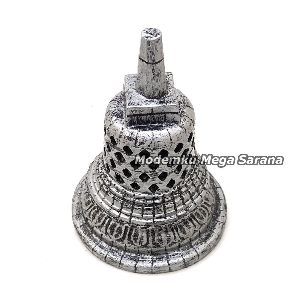 Miniatur Stupa Candi Borobudur Fiberglass 11x8x8 cm