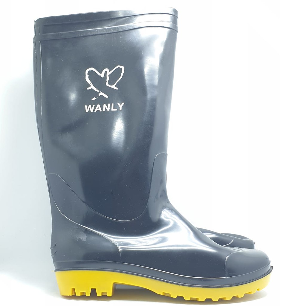 WL Sepatu Boot Boots Karet Safety Bangunan Proyek Kebun Anti Banjir   Ukuran 39 40 41 42 43 44