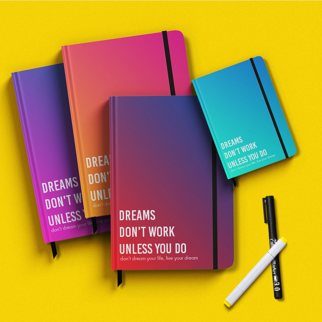 

Buku Tulis Catatan Quotes Custom Warna Notebook Simple Warna Gradient Keren Ukuran A5 Buku Diary Harian Cover Gradasi Keren Buku Tulis Custom Warna