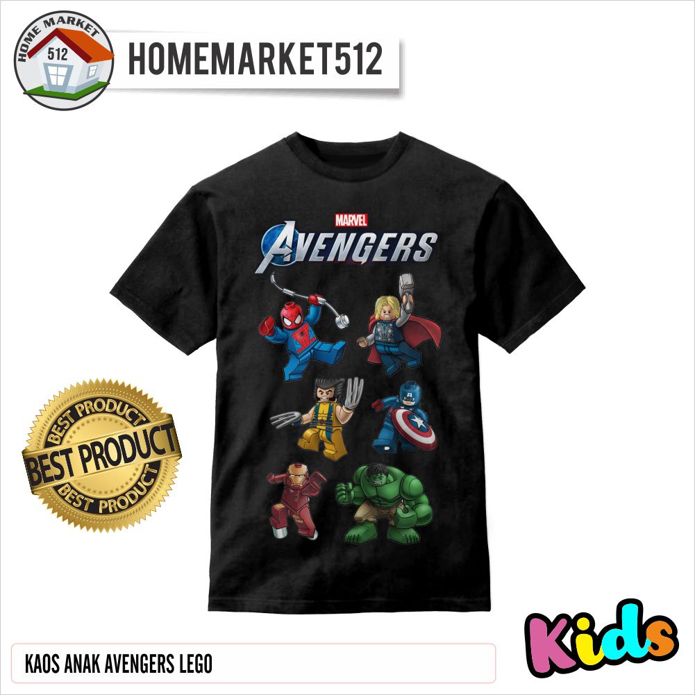 KAOS ANAK AVENGERS LEGO KAOS ANAK LAKI-LAKI DAN PEREMPUAN