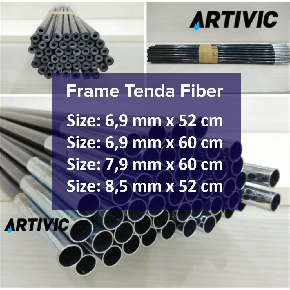 Frame Rangka Batang Tenda Fiber Fibre Berbagai Ukuran