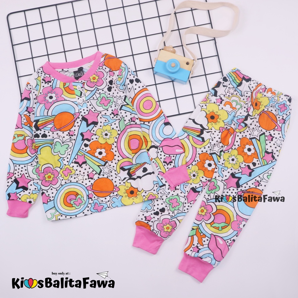 Piyama Za-ra Kids Size 7-10 Tahun / EXPORT Quality Baju Tidur Karakter Kaos Lengan Celana Panjang