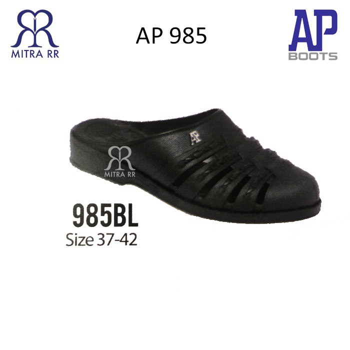 Sandal Karet AP Boots AP 985 Hitam Ap Boot Sendal Kasual Jalan