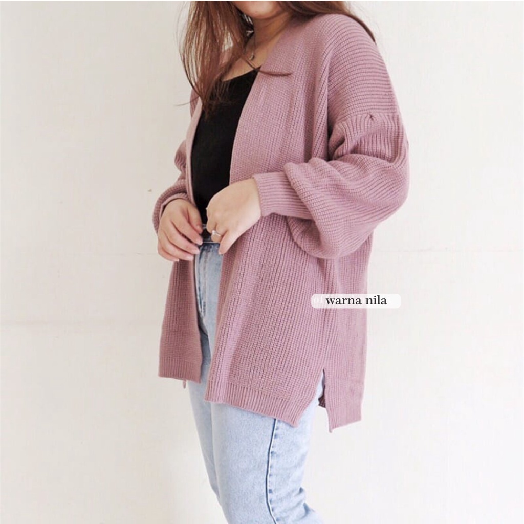 CARDIGAN HOKAIDO RAJUT OVERSIZE LENGAN BALON