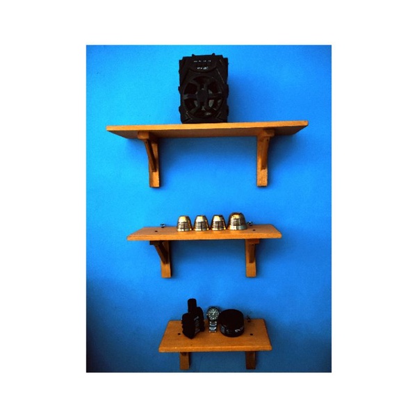 Rak Dinding ambalan kayu siku /Rak pot/kosmetik/tanaman