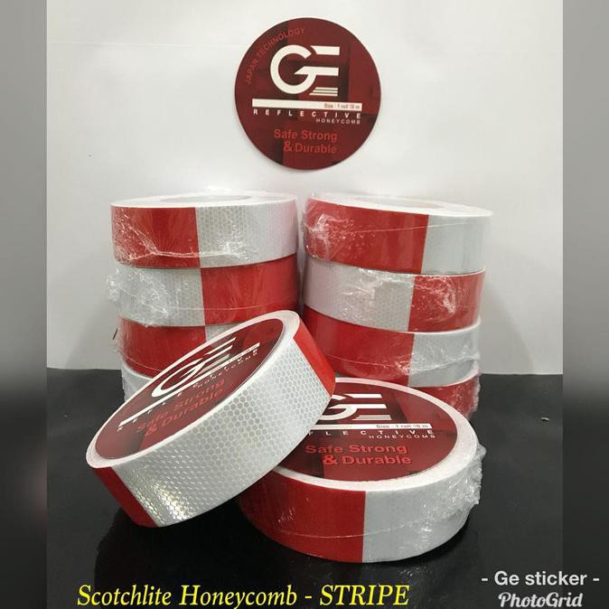 SCOTCHLITE REFLECTIVE HONEYCOMB/SARANG TAWON/PRISMATIC STRIPE 5cm