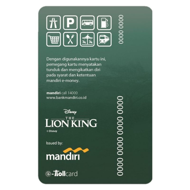 Mandiri eMoney The Lion King - Simba &amp; Nala ORI /Like eTOLL Tapcash Flazz or Brizzi