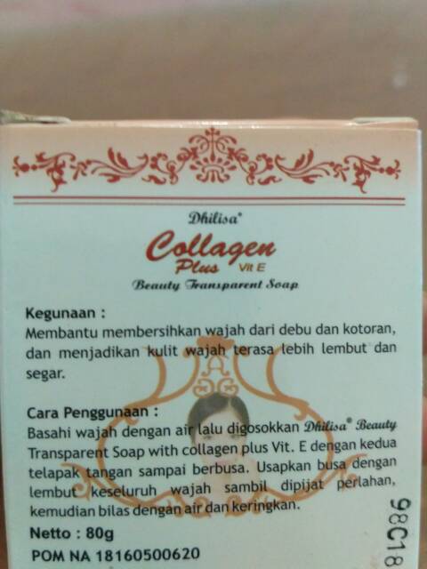 PASTI MURAH - DHILISA SABUN WAJAH - Dhilisa collagen 80g.. *sabun wajah*mo