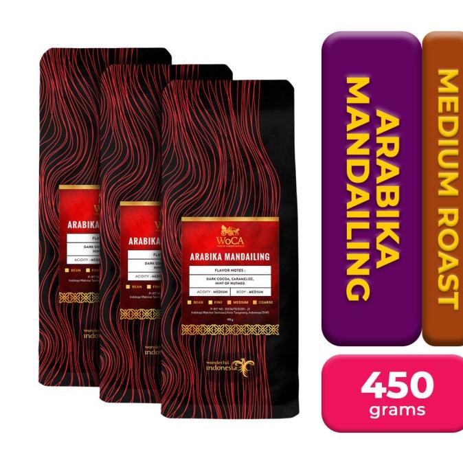 

WoCA Arabika Mandailing 150 gram X 3 Pack