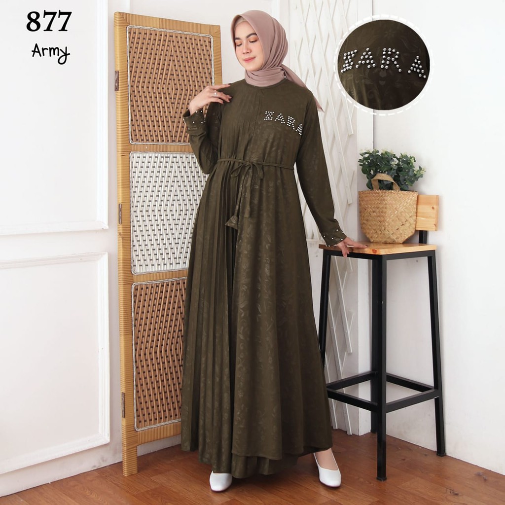 GAMIS PLISKET  877 MAXY DRESS PLISKET  TERUSAN PRISKET 