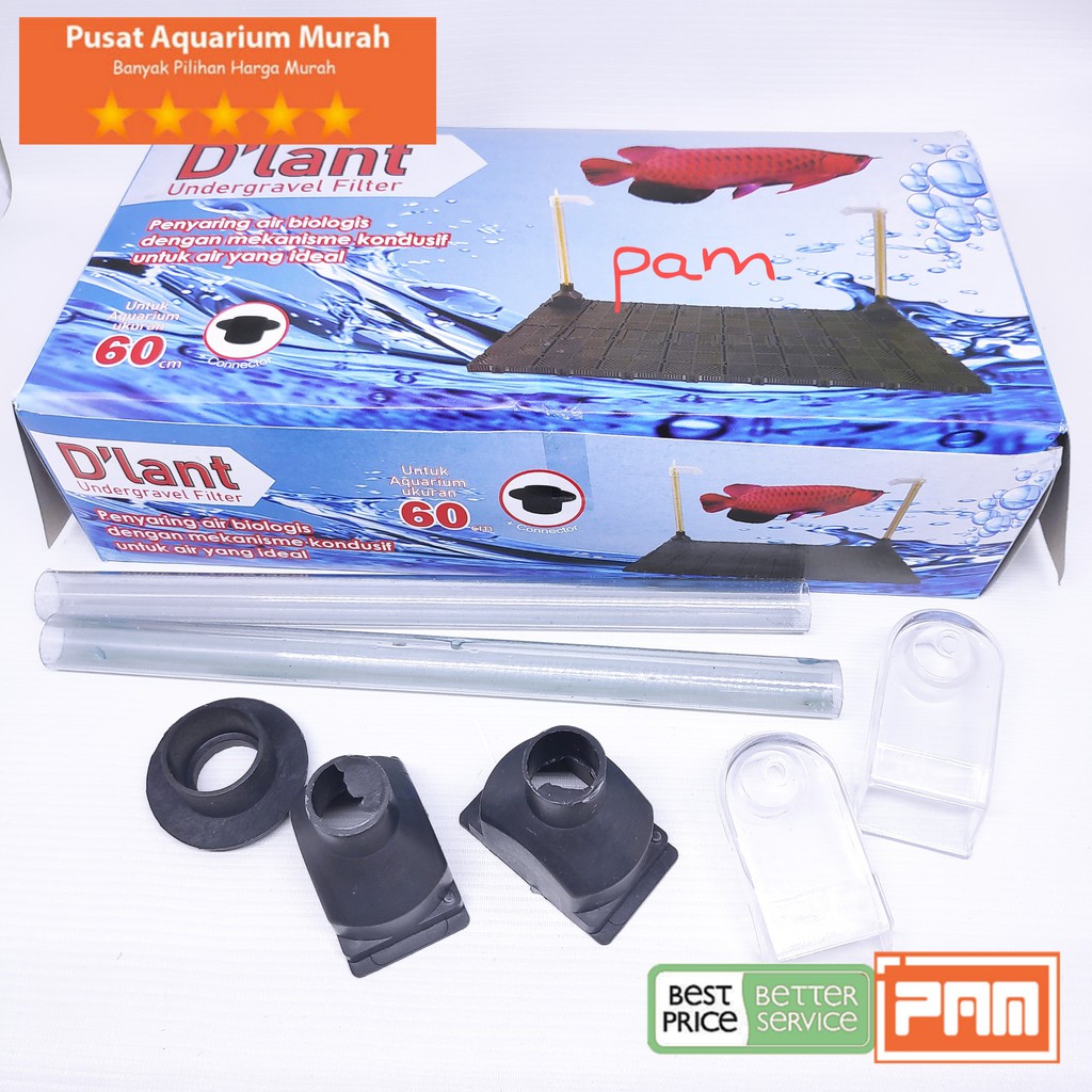Tatakan Undergravel Filter Crown 58 Ugf Untuk Aquarium 60cm Aquascape Murah Shopee Indonesia Harga filter bawah aquarium