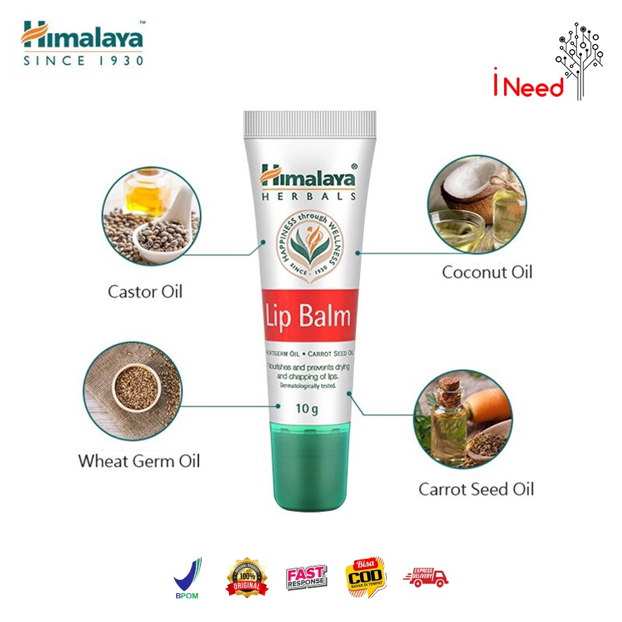 (INEED) HIMALAYA Lip Balm 10gr - Lip Balm Cocoa Butter - Lip Balm Reguler Dangler HNA