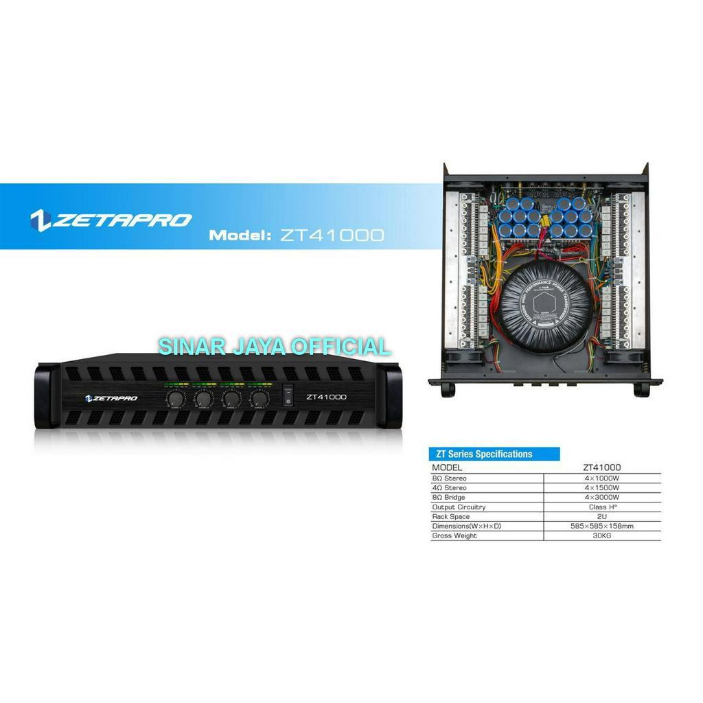 Paling Rame Power Ampli Amplifier Zetapro Zt41000 / Zt 41000 Clash H