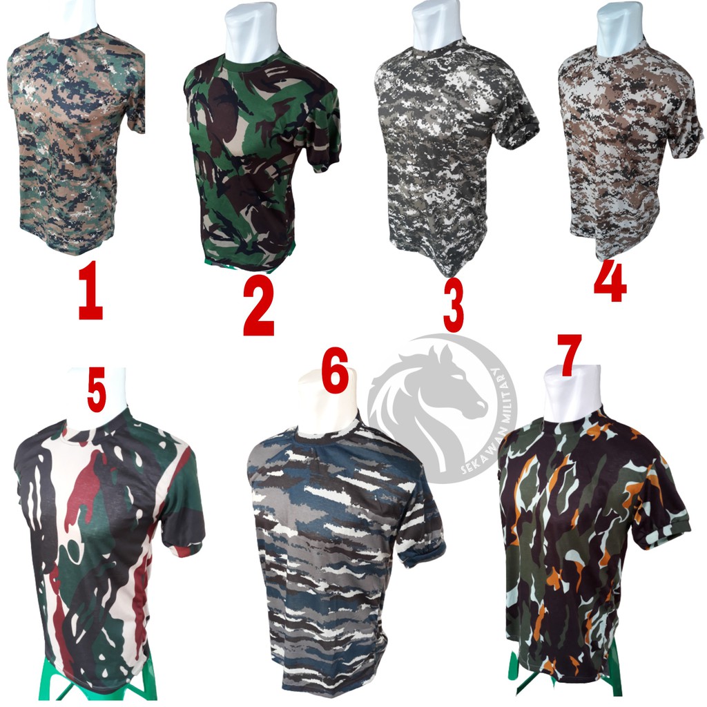 Kaos Loreng Pendek - Kaos Loreng Army - Tactical
