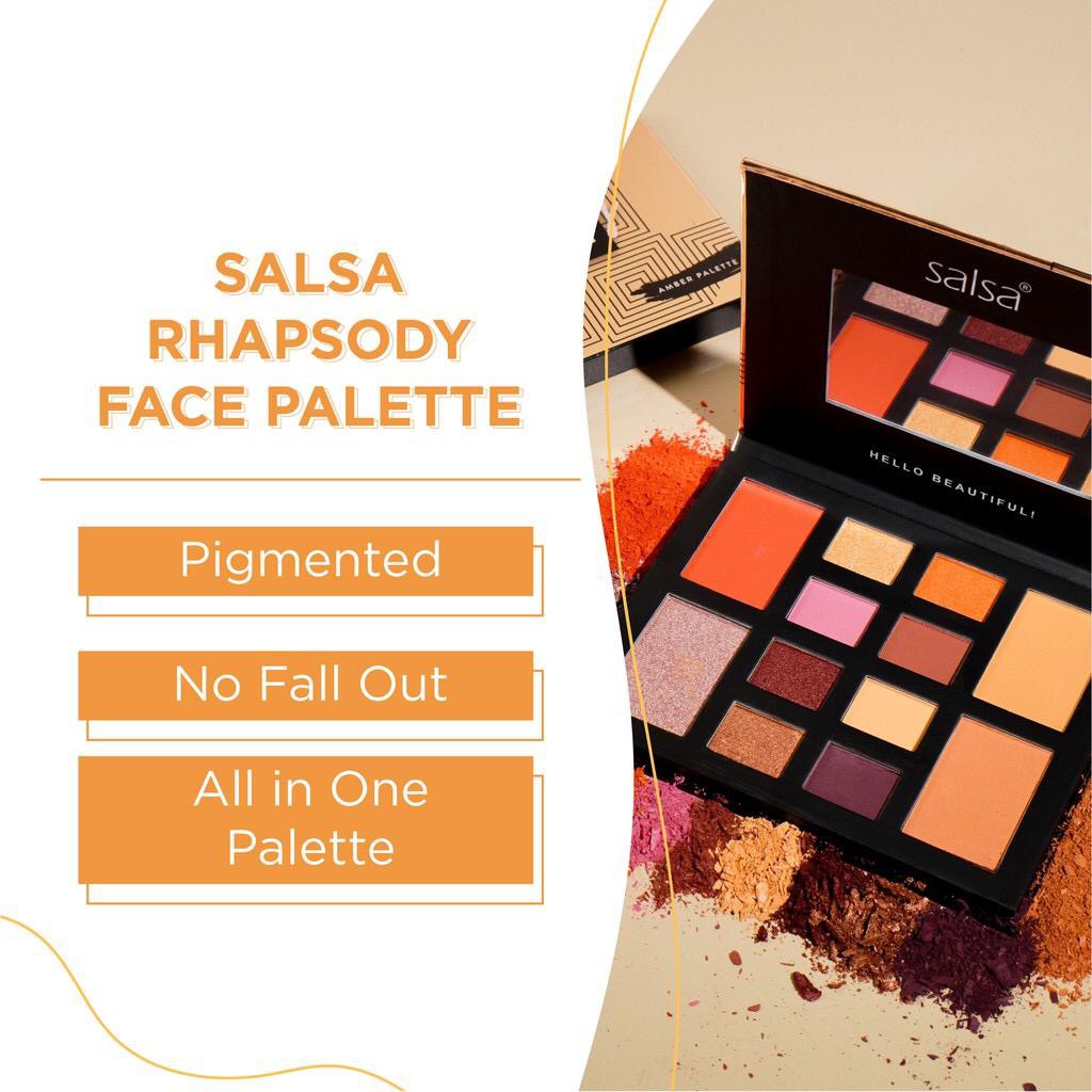 BPOM Salsa Rhapsody Face Palette Eyeshadow Salsa Perias Mata Amber Palette Classic Palette