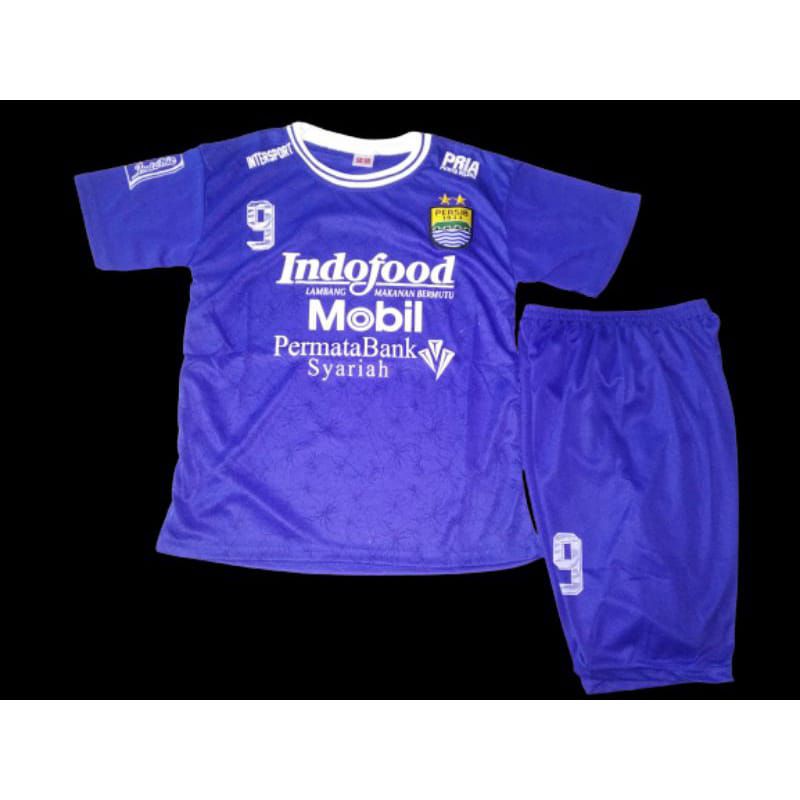 setelan jersey kaos bola anak kids persib Bandung bonus sablon nama