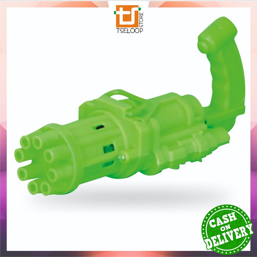 OFM-M197 Mainan Bubble Gun Pistol Gelembung Sabun Anak Buble Gun Elektrik Machine Gun Bubble Busa-M197 - HIJAU