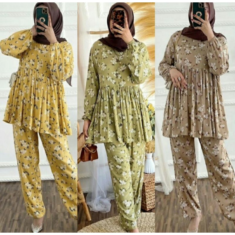 one set kekinian gamis