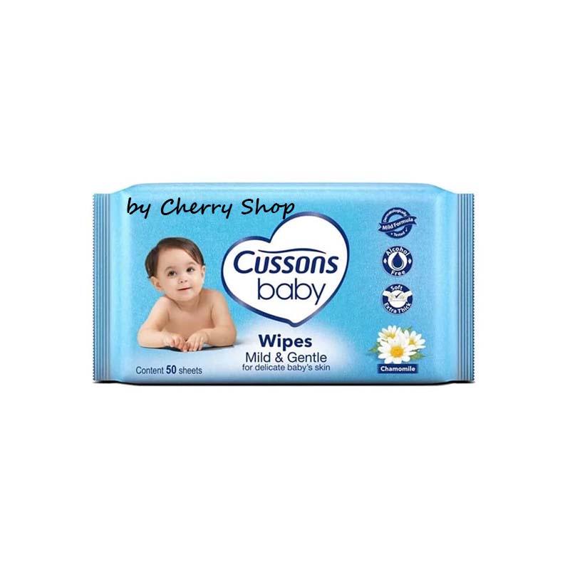 [10S+10S | 45S | 45S+45S | 50S+50S] [BPOM] Tisu Basah Cussons Baby Wipes 50s | Promo Tissue Tisu Basah Cusson Baby Wipes