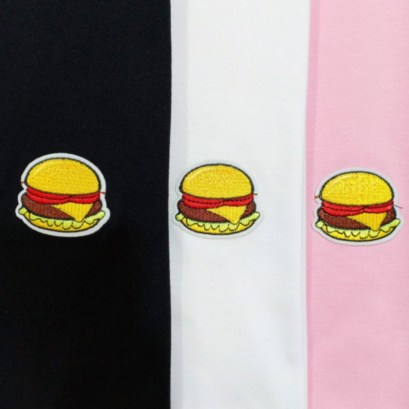 BURGER  / TERMURAH BAJU KAOS KATUN WANITA LENGAN PENDEK / TUMBLR TEE /  OVERSIZE