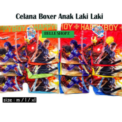 CELANA DALAM BOXER ANAK COWOK HAPPY BOY / CD BOXER ANAK LAKI LAKI