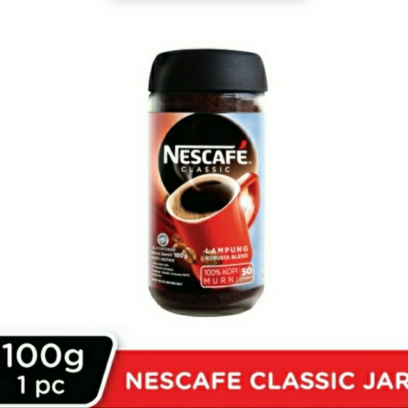 

NESCAFE Classic Kopi Instan/Kopi Hitam 100gr Jar