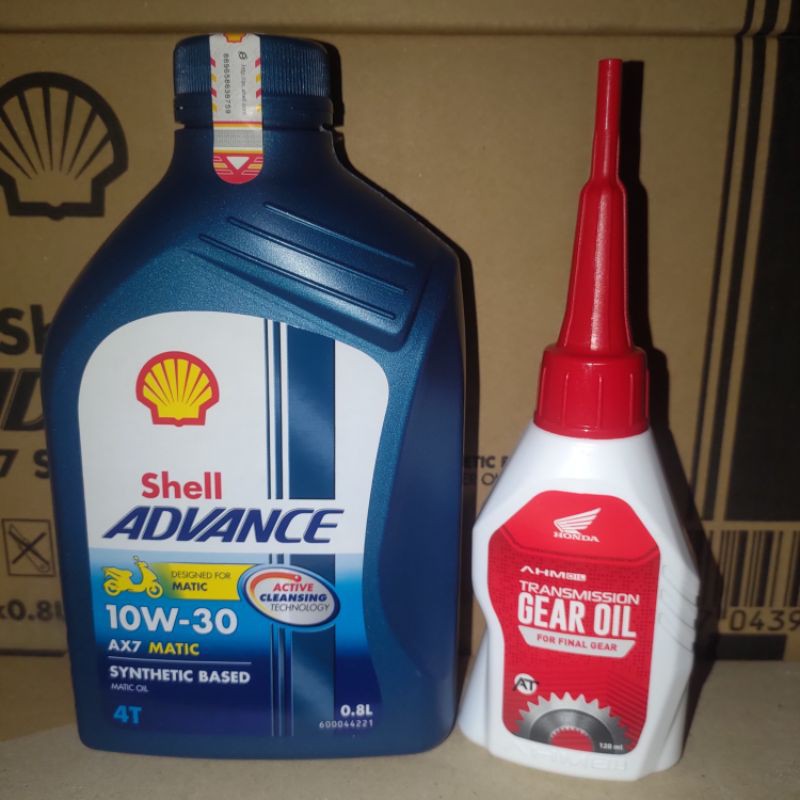 Paket Oli Matic Shell Ax7 + Oli Gardan All Matic Honda Original
