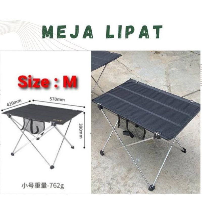 Meja outdoor lipat / Meja aluminium lipat / Meja kemping