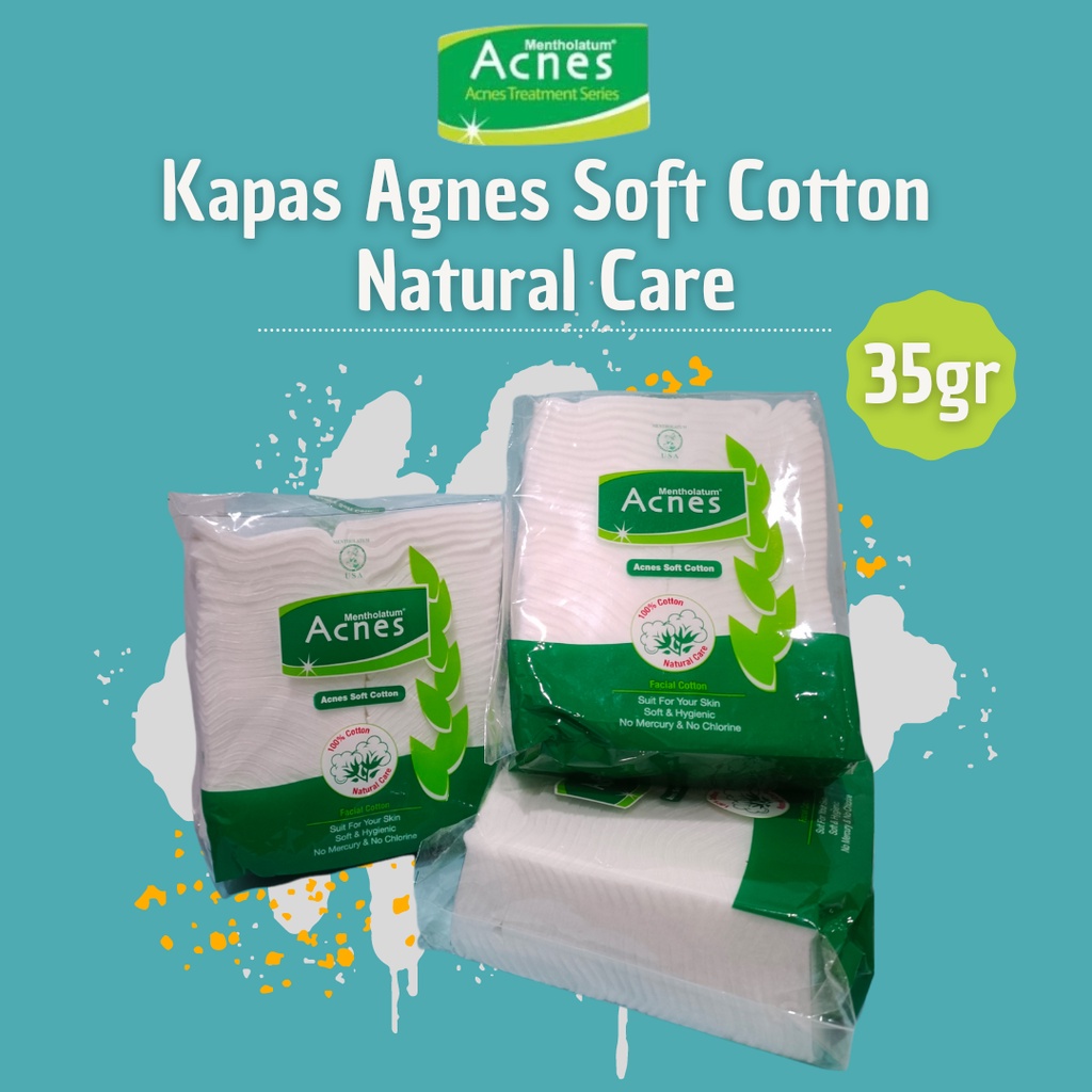 ACNES Soft Cotton 35gr (Kapas Kecantikan) Original BPOM