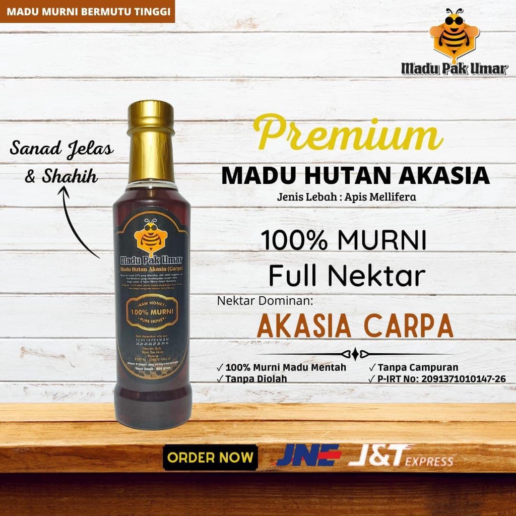 [COD bisa] Madu Lebah Hutan Akasia Carpa Carva Pak Umar Raw pure Honey APis Mellifera