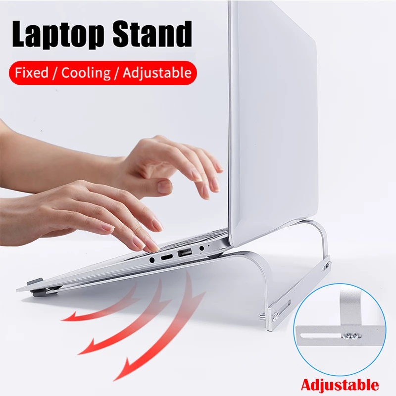 1 Set Stand Laptop Bahan Aluminum Anti Slip Bisa Disesuaikan