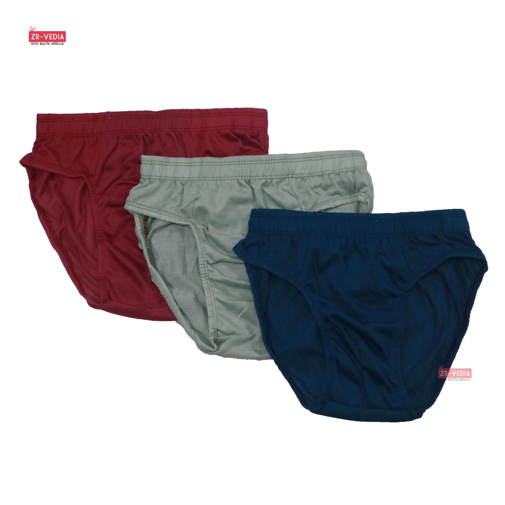 (ISI 6-12) DEWASA Celana Dalam Pria fit to XXL / Underwear CD Laki Polos Katun Kolor Dalaman Sempak