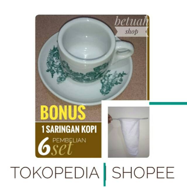 Cangkir kopi design vintage antiq jadul kuno