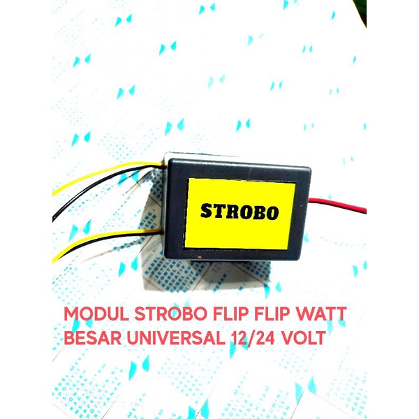 MODUL STROBO 2 OUTPUT FLIP FLOP WATT BESAR 12/24 VOLT UNIVERSAL