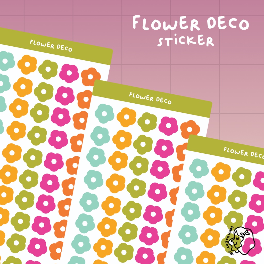 

Flower deco pc stickers polcos bujo pennpaper