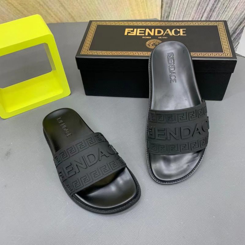 sandal pria Fendace sendal cowok selop slippers branded men P1SHOES mirror top