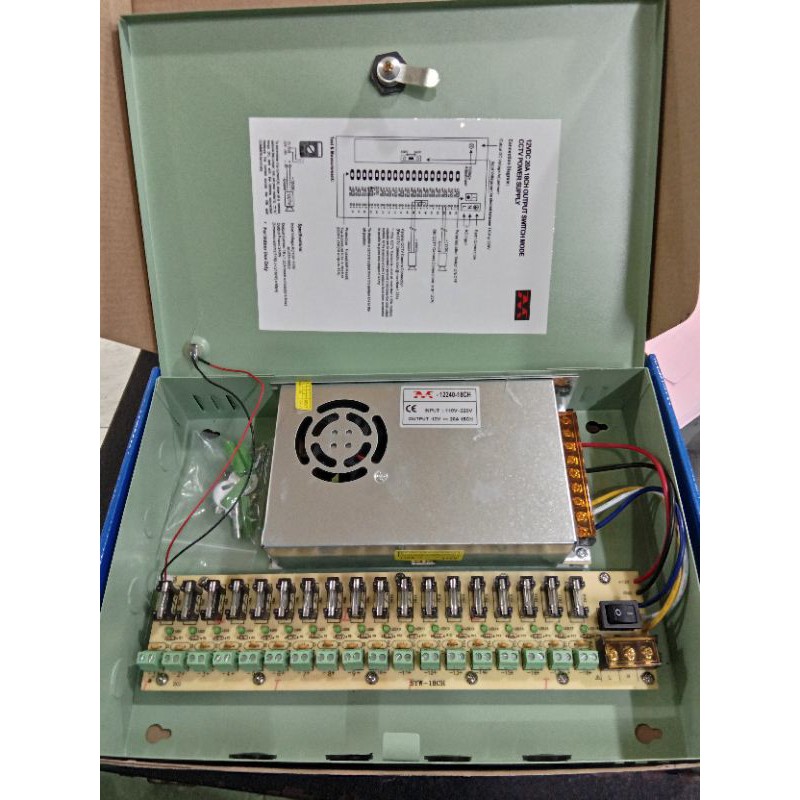 Power Supply CCTV 12V 20A Box Power Supply 12V 20A