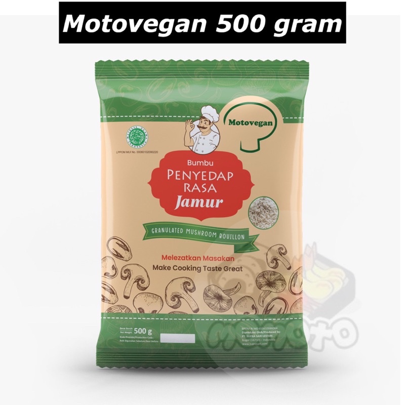 

Kaldu Jamur HALAL MUI Motovegan 500 gram non MSG untuk MPASI