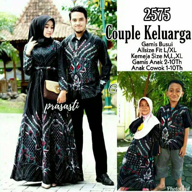 Termurah Bisa Pisah-batik Couple Keluarga/ Batik Couple Keluarga Bakung Full Prada/ Batik Couple