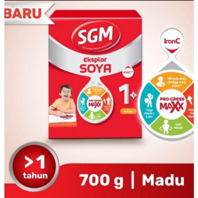 

SGM Soya 1 plus 700gr Madu / Vanila / Susu SGM bubuk progress maxx