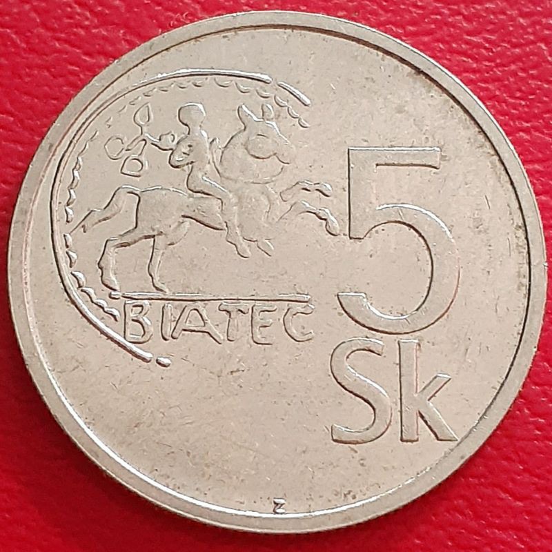 Uang Koin Kuno Luar 5 Korun Slovakia Tahun 1993